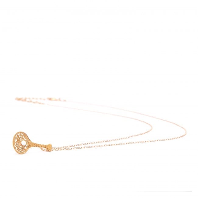 Necklace Guitar in Gold Plated Silver Necklace Guitar in Gold Plated Silver
