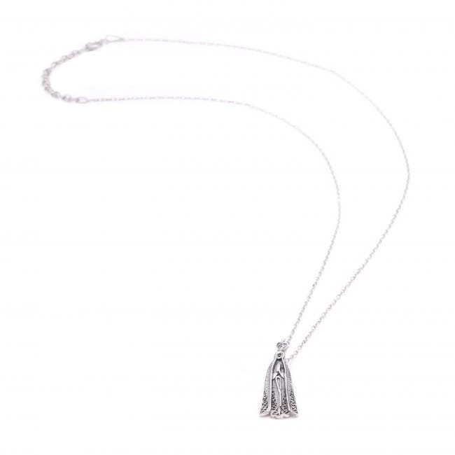 Colar Nossa Senhora de Fátima em Prata Colar Nossa Senhora de Fátima em Prata