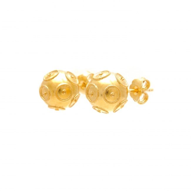 Earrings Viana’s Conta in Gold Plated Silver Earrings Viana’s Conta in Gold Plated Silver