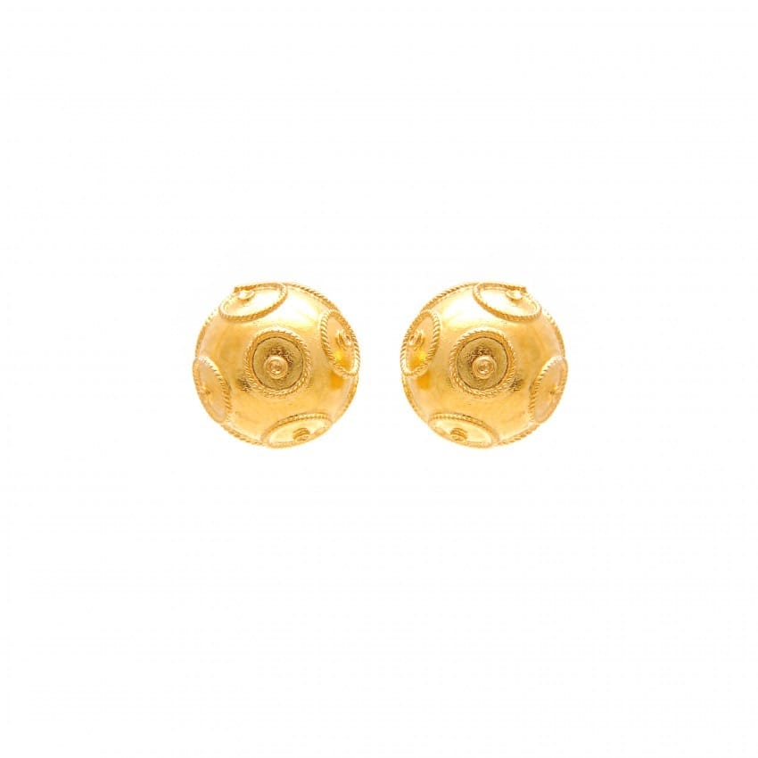 Earrings Viana’s Conta in Gold Plated Silver 