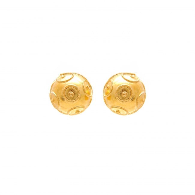 Earrings Viana’s Conta in Gold Plated Silver