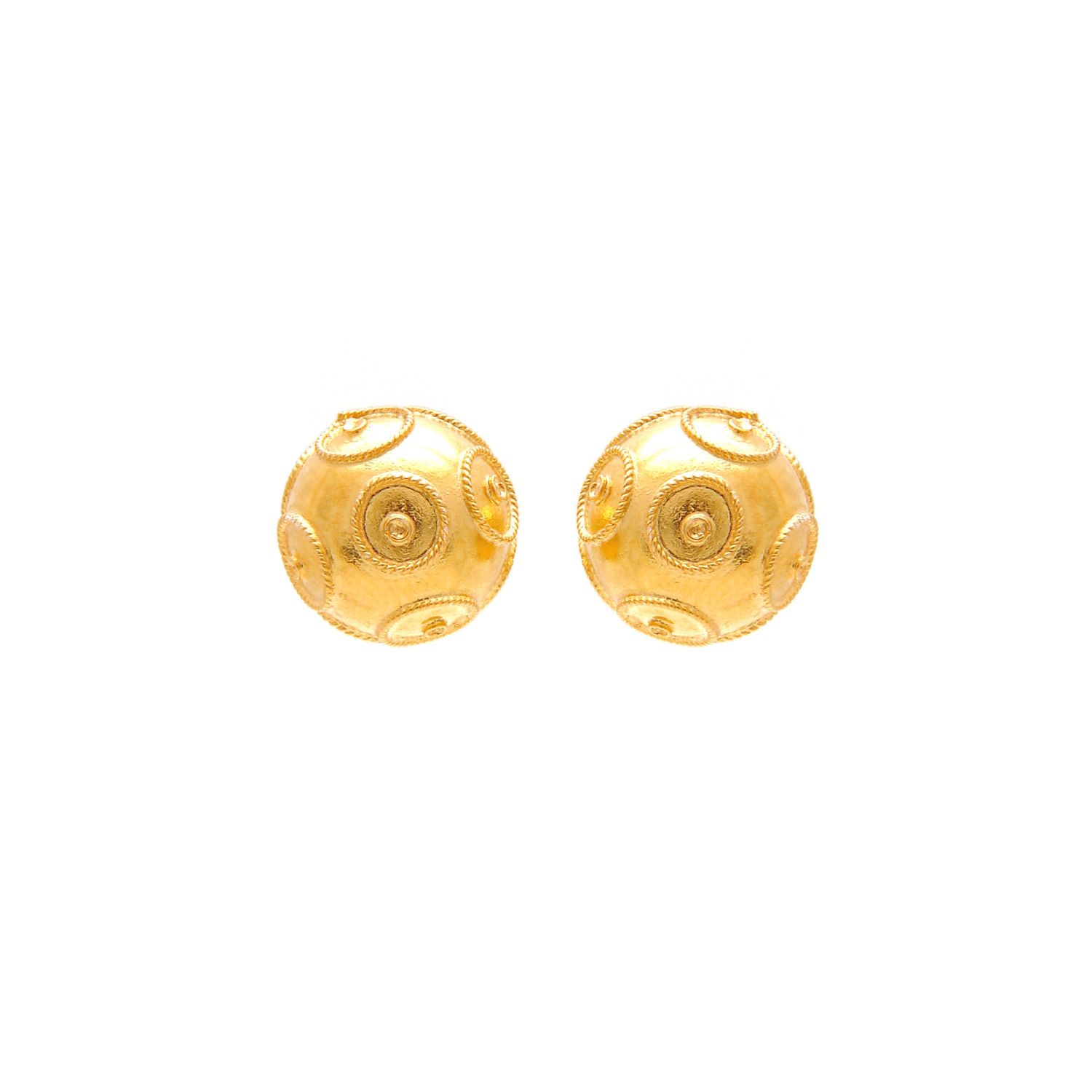 Earrings Viana’s Conta in Gold Plated Silver 