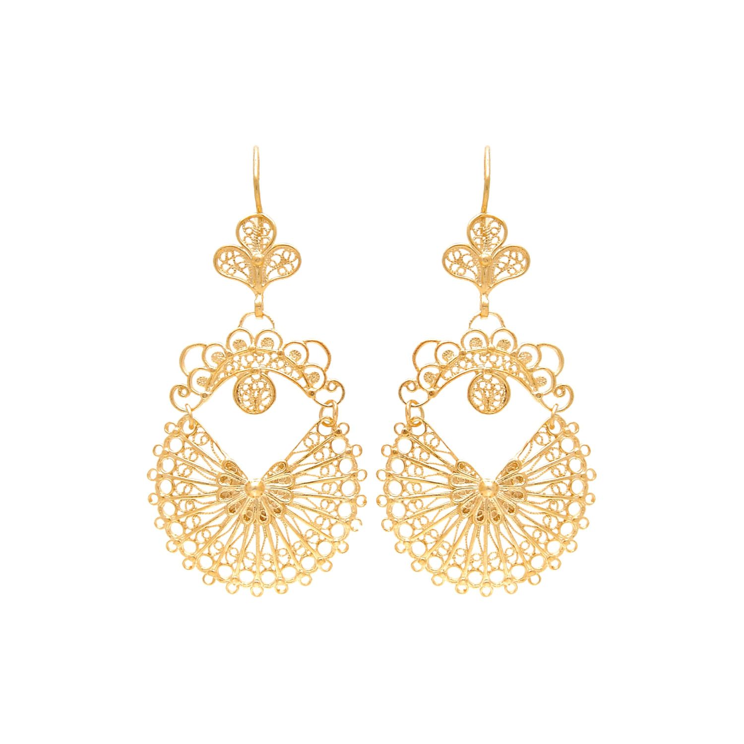 Earrings Arrecadas 5,0cm in Gold Plated Silver Earrings Arrecadas 5,0cm in Gold Plated Silver