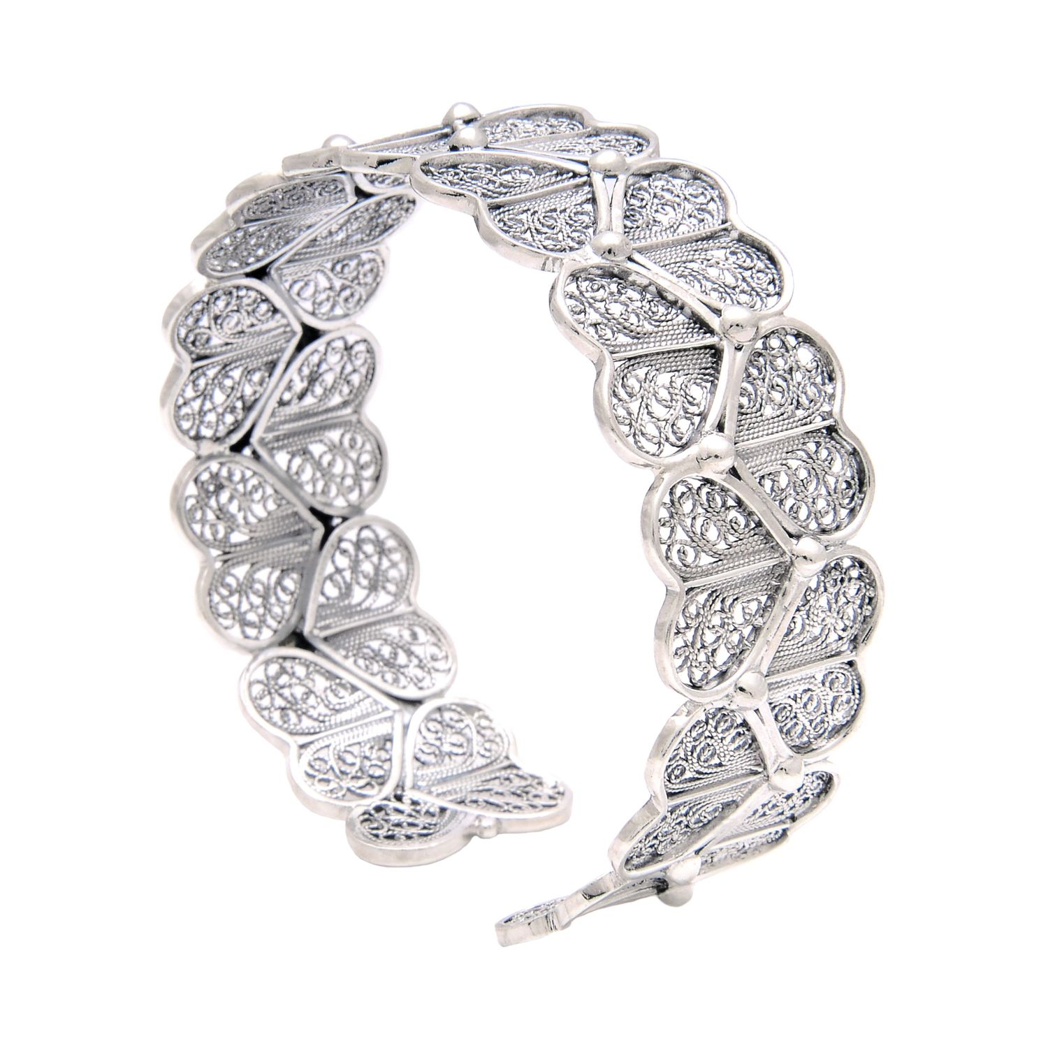 Bracelet Hearts in Silver Bracelet Hearts in Silver