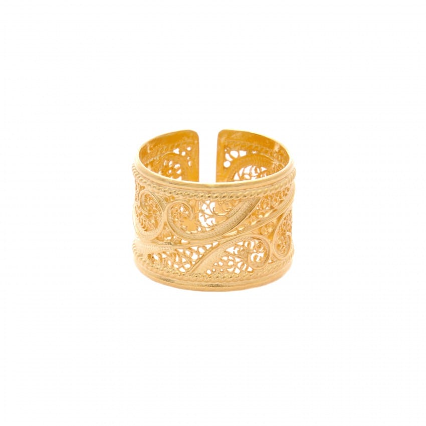 Ring Filigree in Gold Plated Silver 