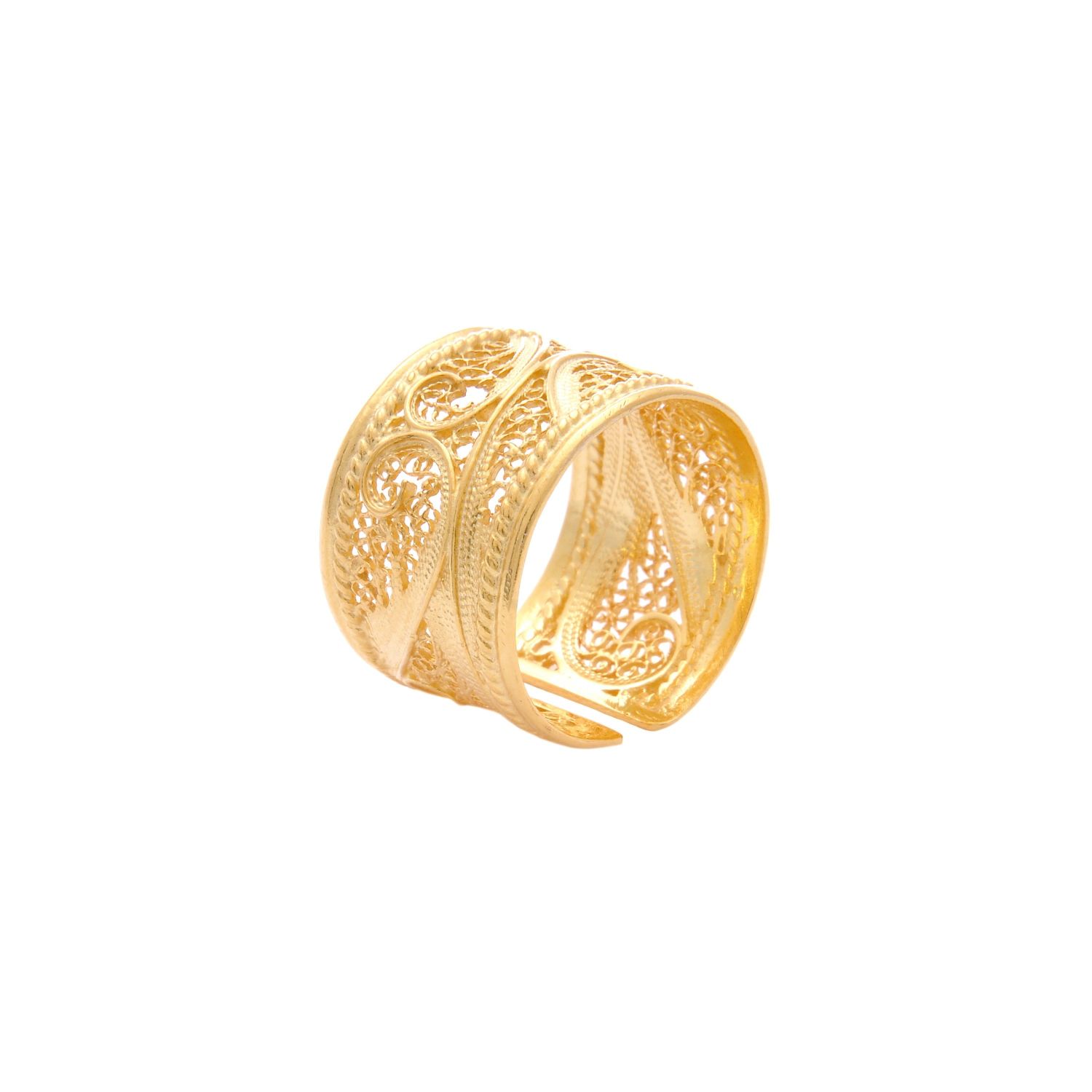 Ring Filigree in Gold Plated Silver Ring Filigree in Gold Plated Silver