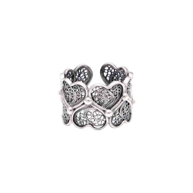 Bague Coeurs en Argent