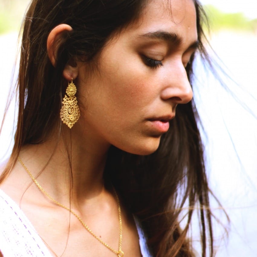 Queen Earrings 5,5cm in Silver 