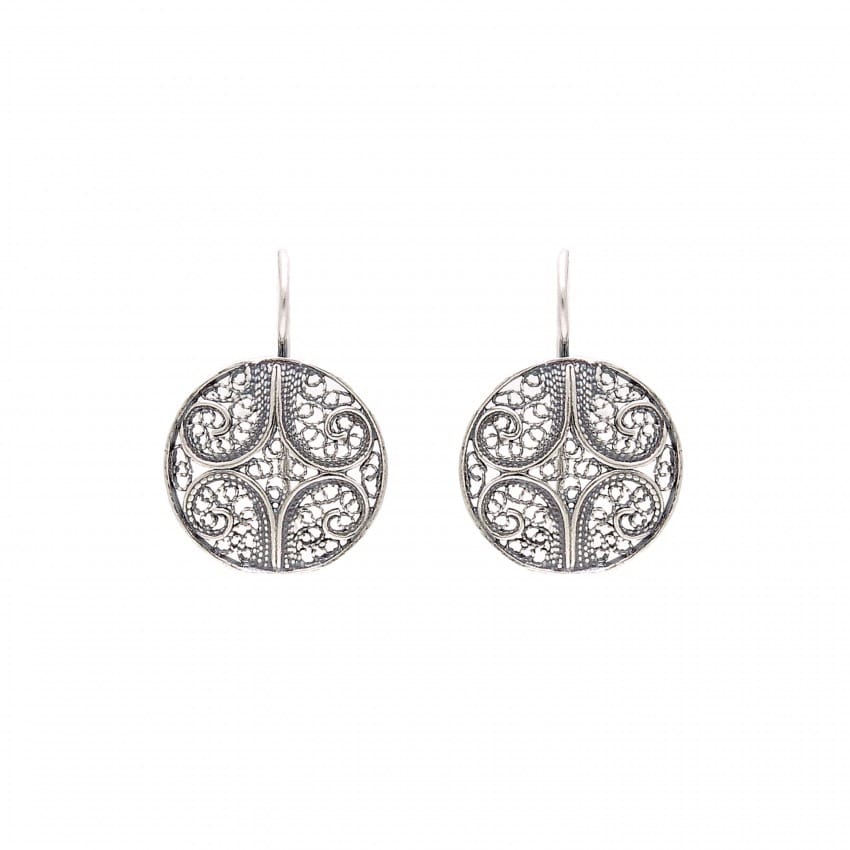 Earrings Circles in Silver 