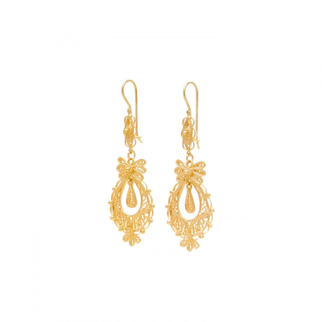 Princess Earrings in Gold Plated Silver 