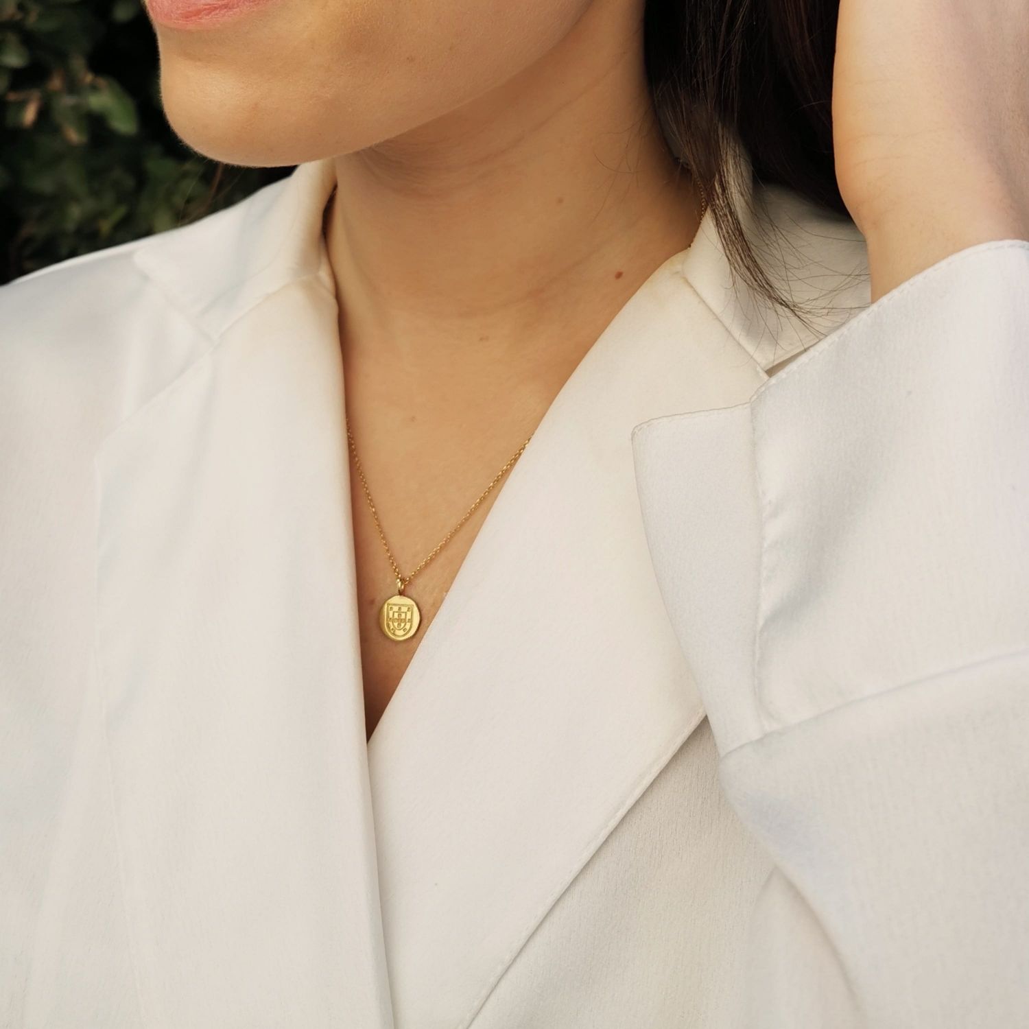 Necklace Escudo in Gold Plated Silver Necklace Escudo in Gold Plated Silver