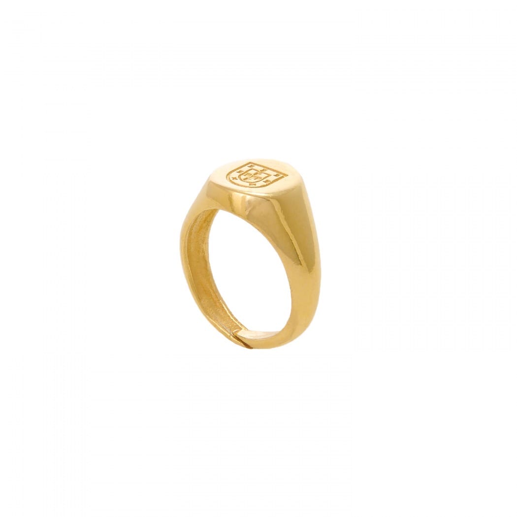Ring Escudo in Gold Plated Silver 