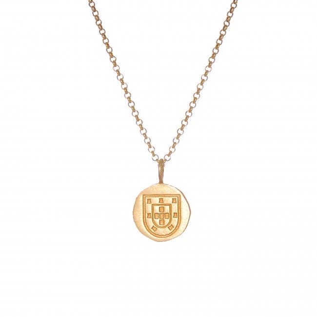 Necklace Escudo in Gold Plated Silver 