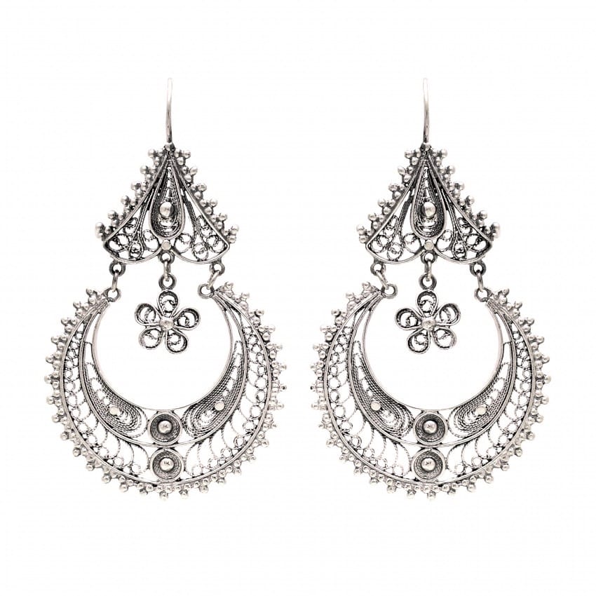 Earrings Arrecadas Ciclo in Silver 