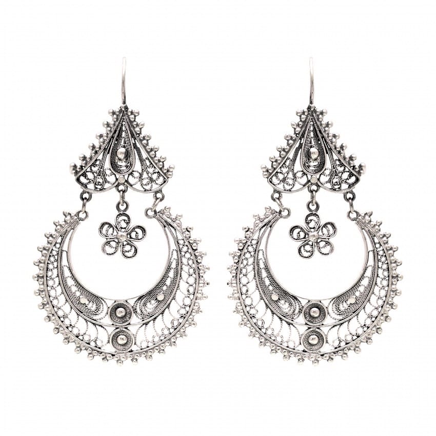 Pendientes Recogido Ciclo de Plata 