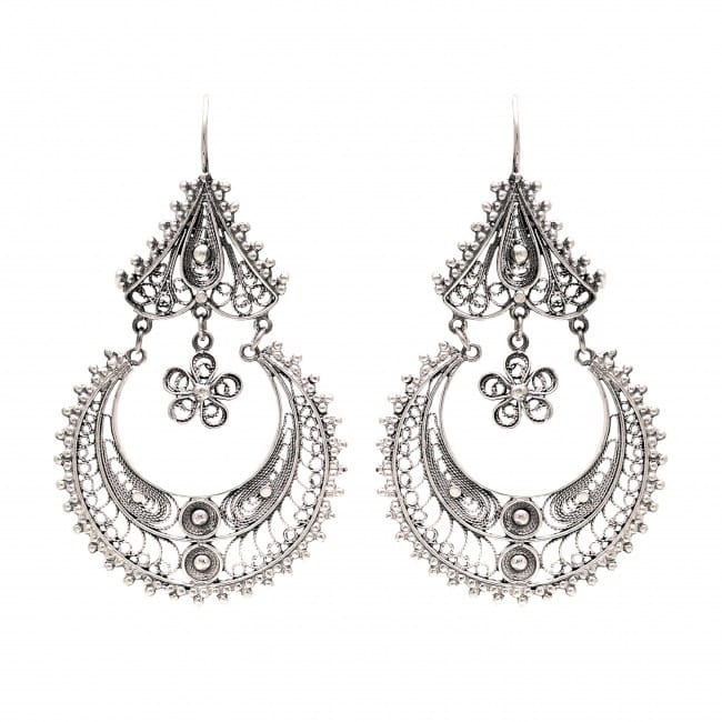 Earrings Arrecadas Ciclo in Silver 