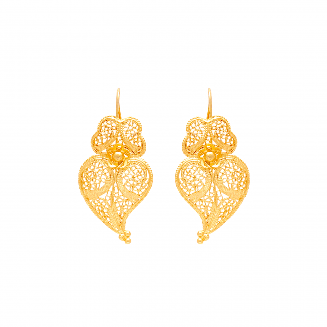 Earrings Heart Viana M in 9Kt Gold 