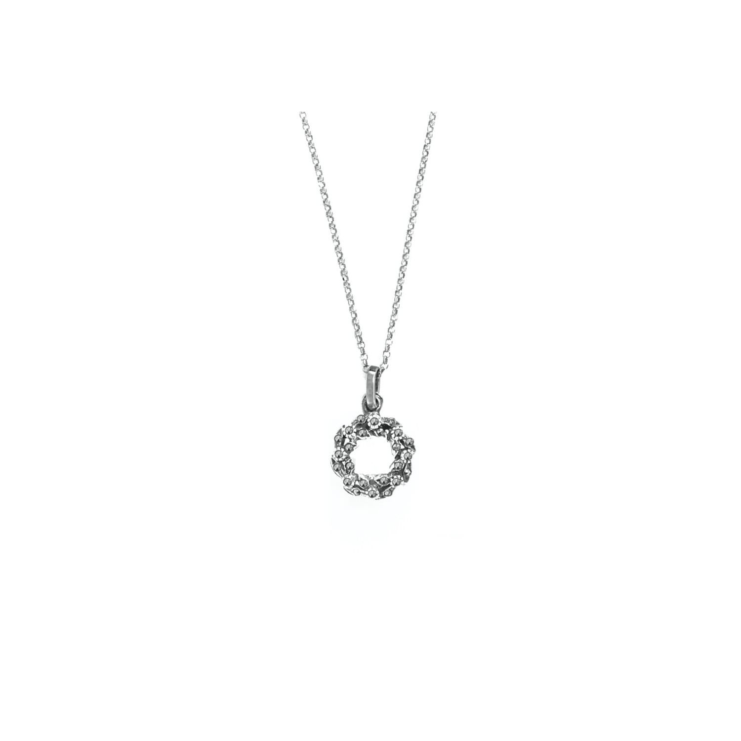 Collier Couronne Marcassites en Argent Collier Couronne Marcassites en Argent