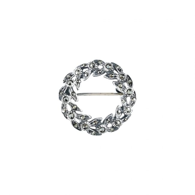 Brooch Crown with Marcasites in Silver Brooch Crown with Marcasites in Silver