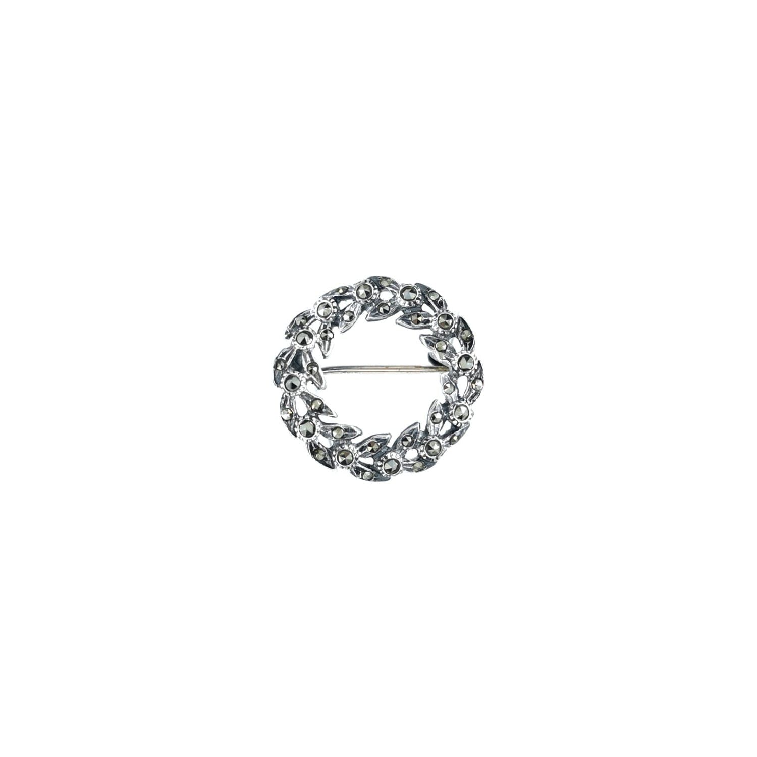 Brooch Crown with Marcasites in Silver Brooch Crown with Marcasites in Silver