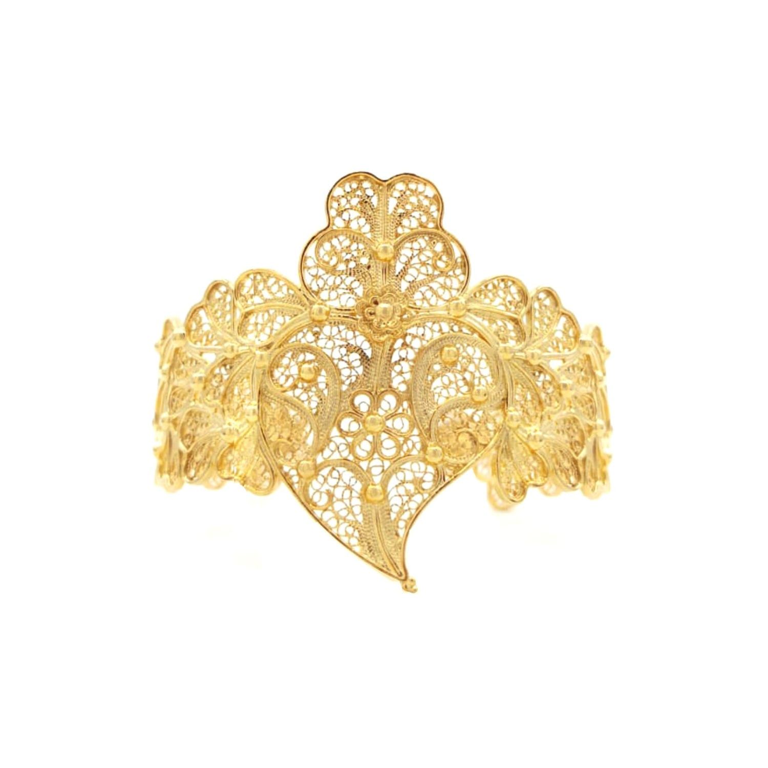 Bracelet Heart of Viana XL in Gold Plated Silver Bracelet Heart of Viana XL in Gold Plated Silver