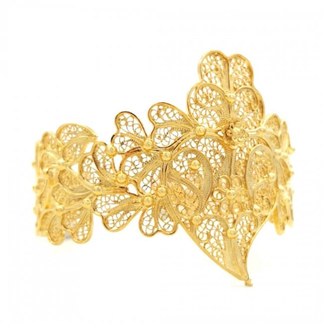 Bracelet Heart of Viana XL in Gold Plated Silver Bracelet Heart of Viana XL in Gold Plated Silver