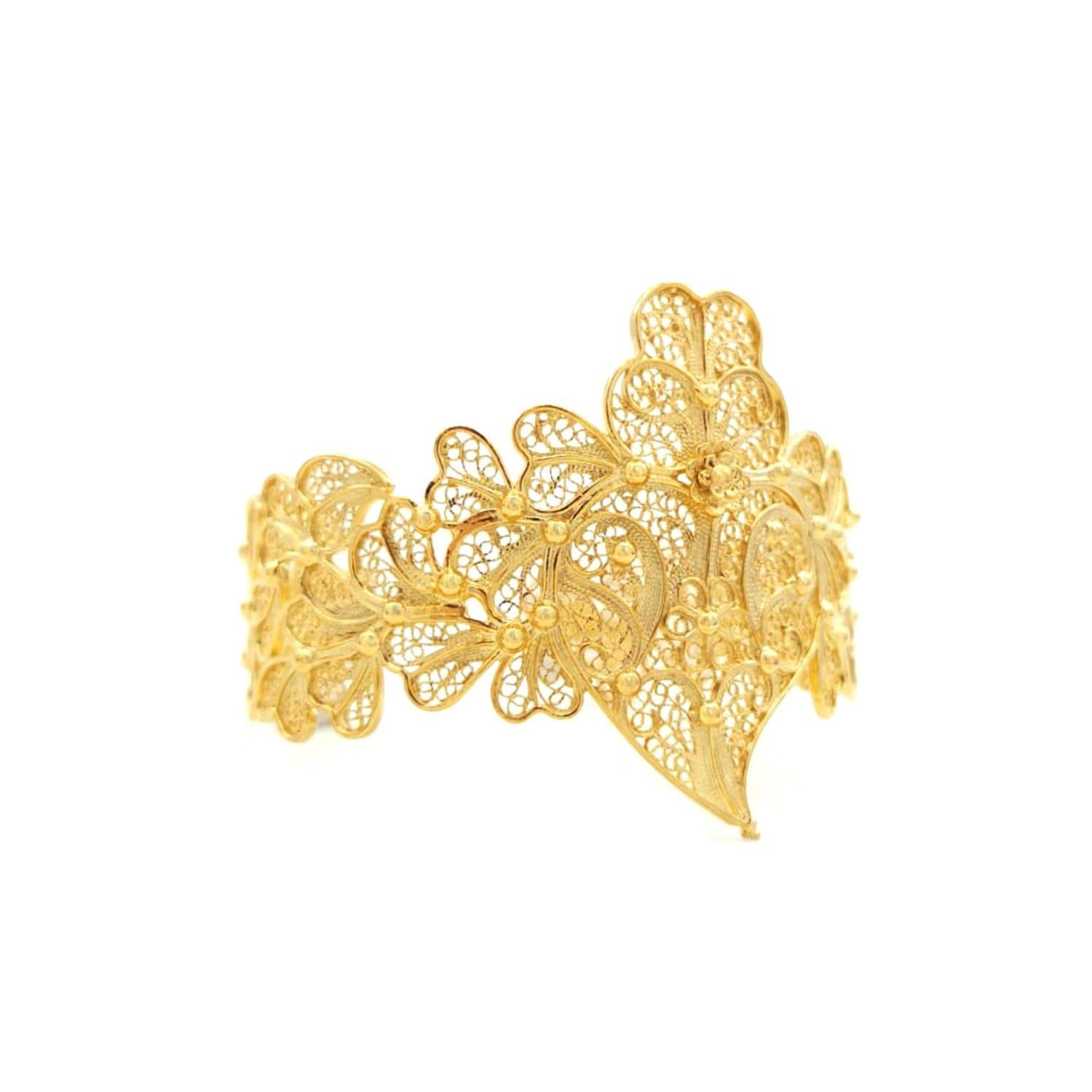 Bracelet Heart of Viana XL in Gold Plated Silver Bracelet Heart of Viana XL in Gold Plated Silver
