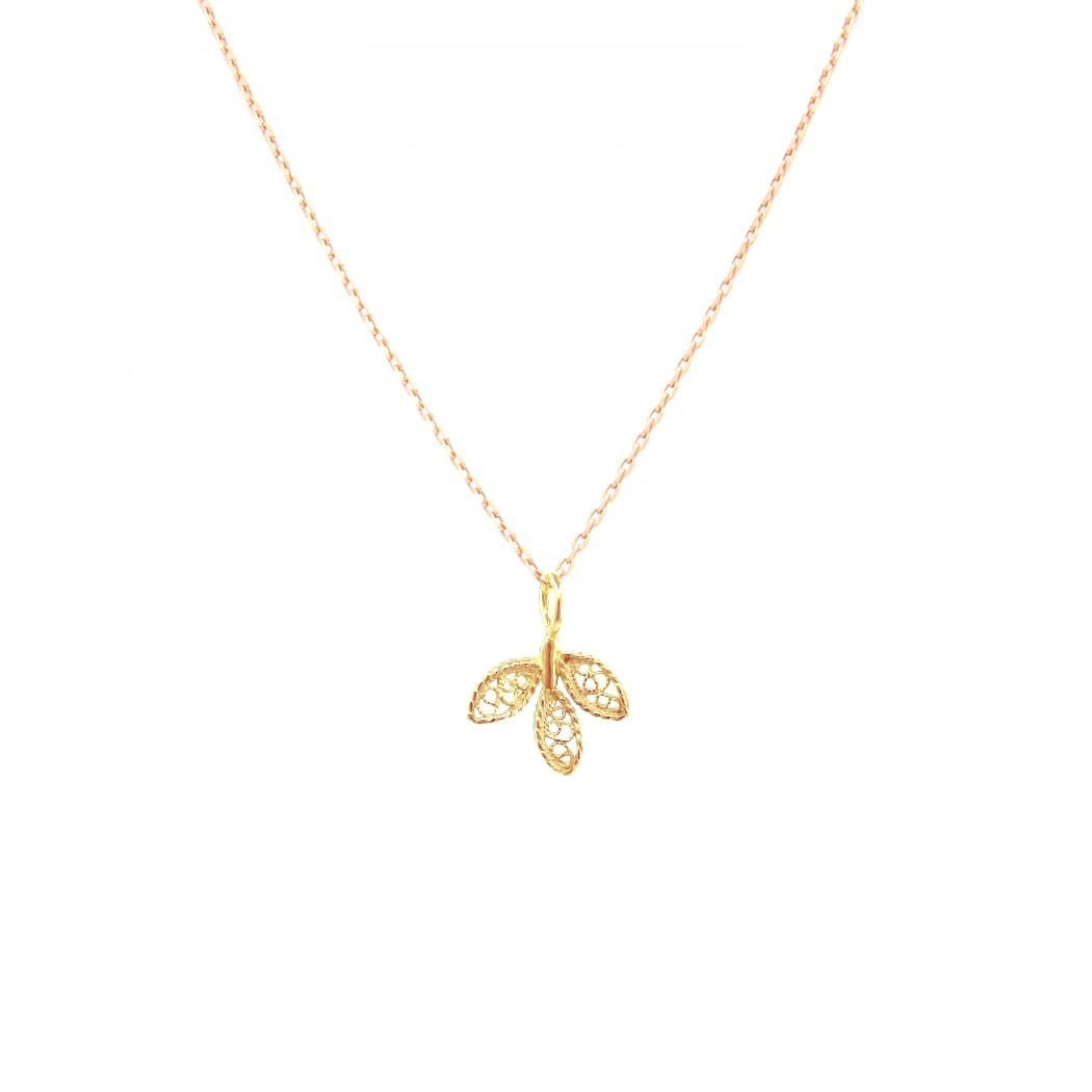 Necklace Leaves in 19,2Kt Gold 