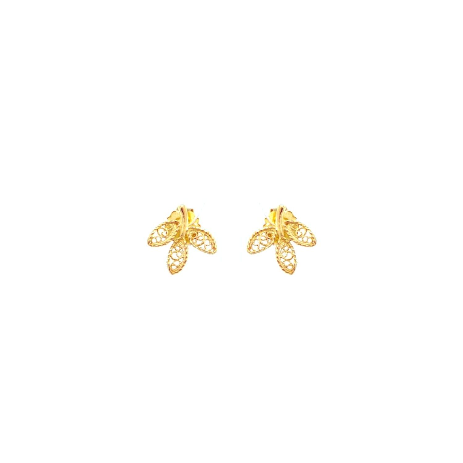 Brincos Folhas em Ouro 19,2Kt Brincos Folhas em Ouro 19,2Kt