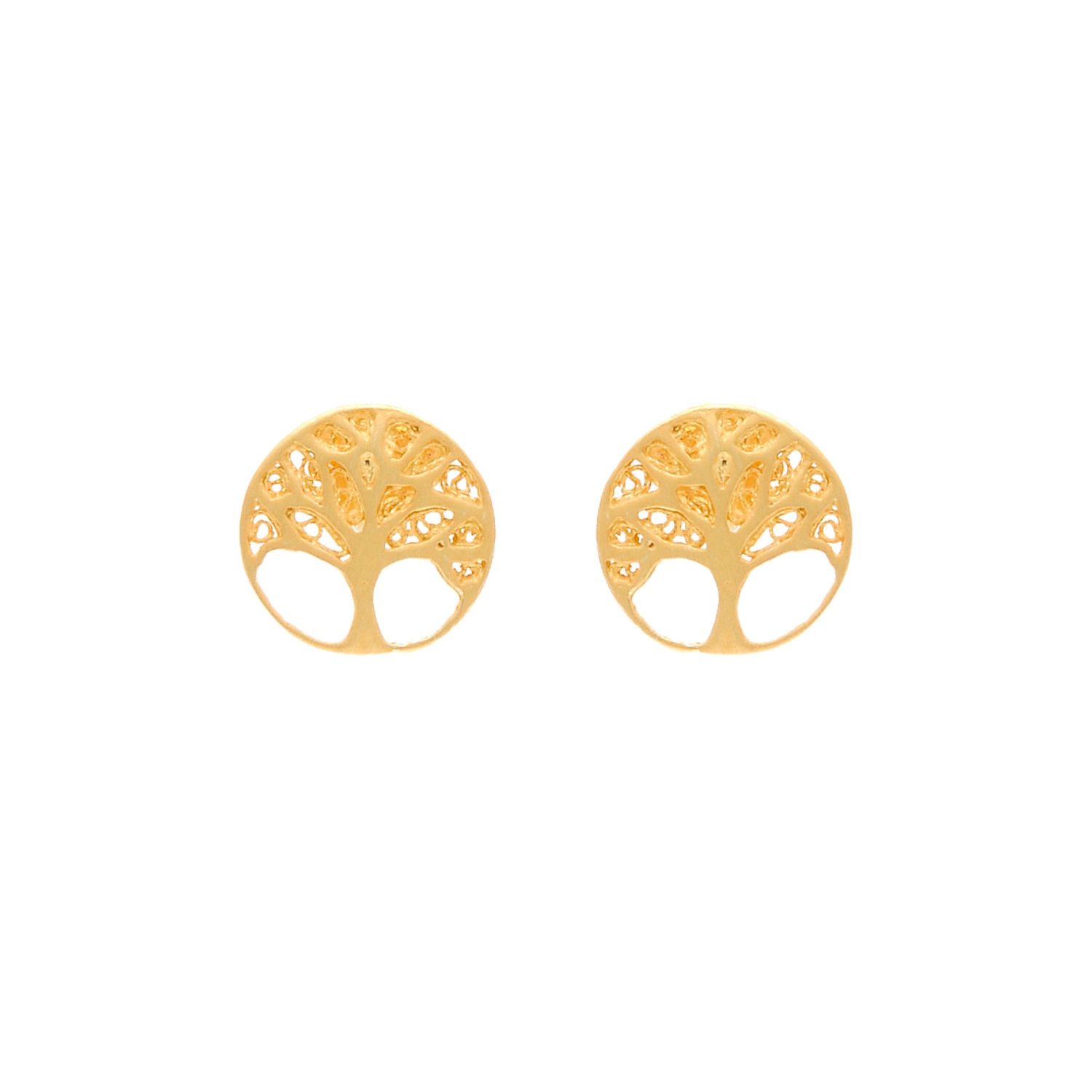 Earrings Tree of Life in Gold Plated Silver Earrings Tree of Life in Gold Plated Silver
