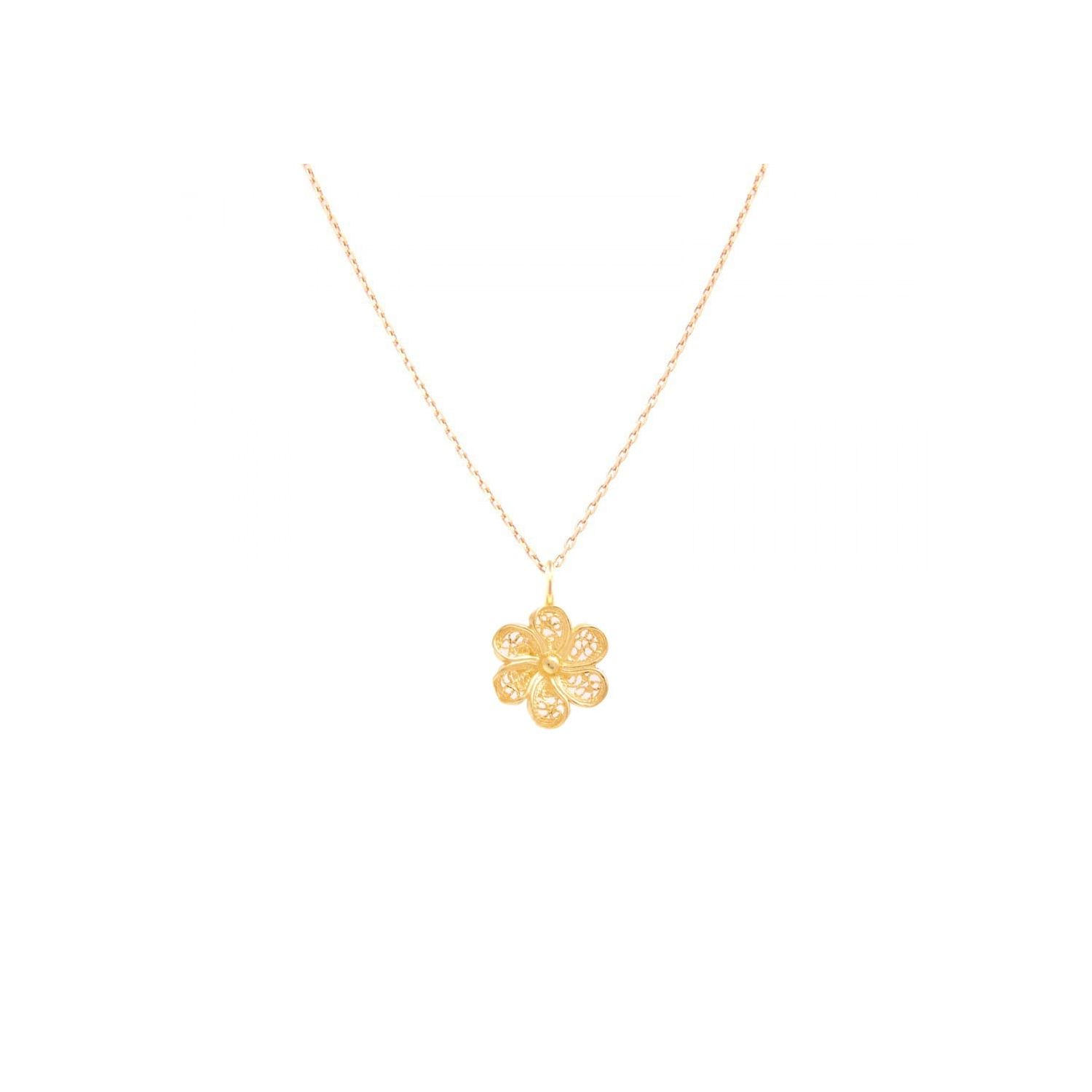 Necklace Flower in 19,2Kt Gold 