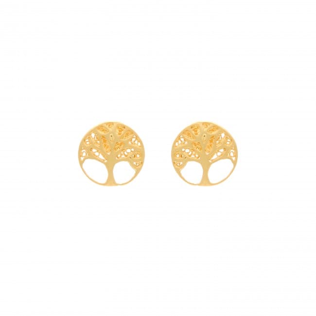 Earrings Tree of Life in 19,2Kt Gold 