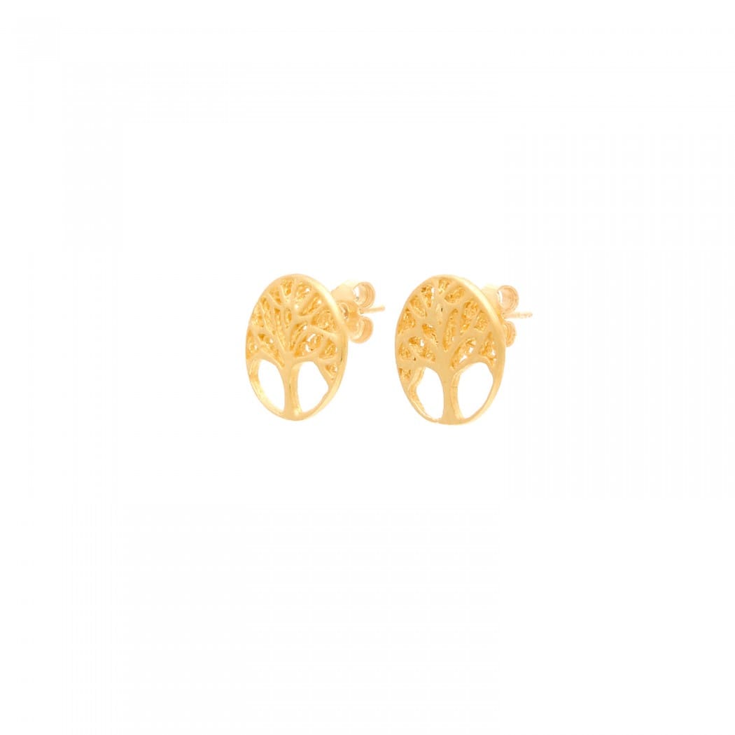 Earrings Tree of Life in 19,2Kt Gold 