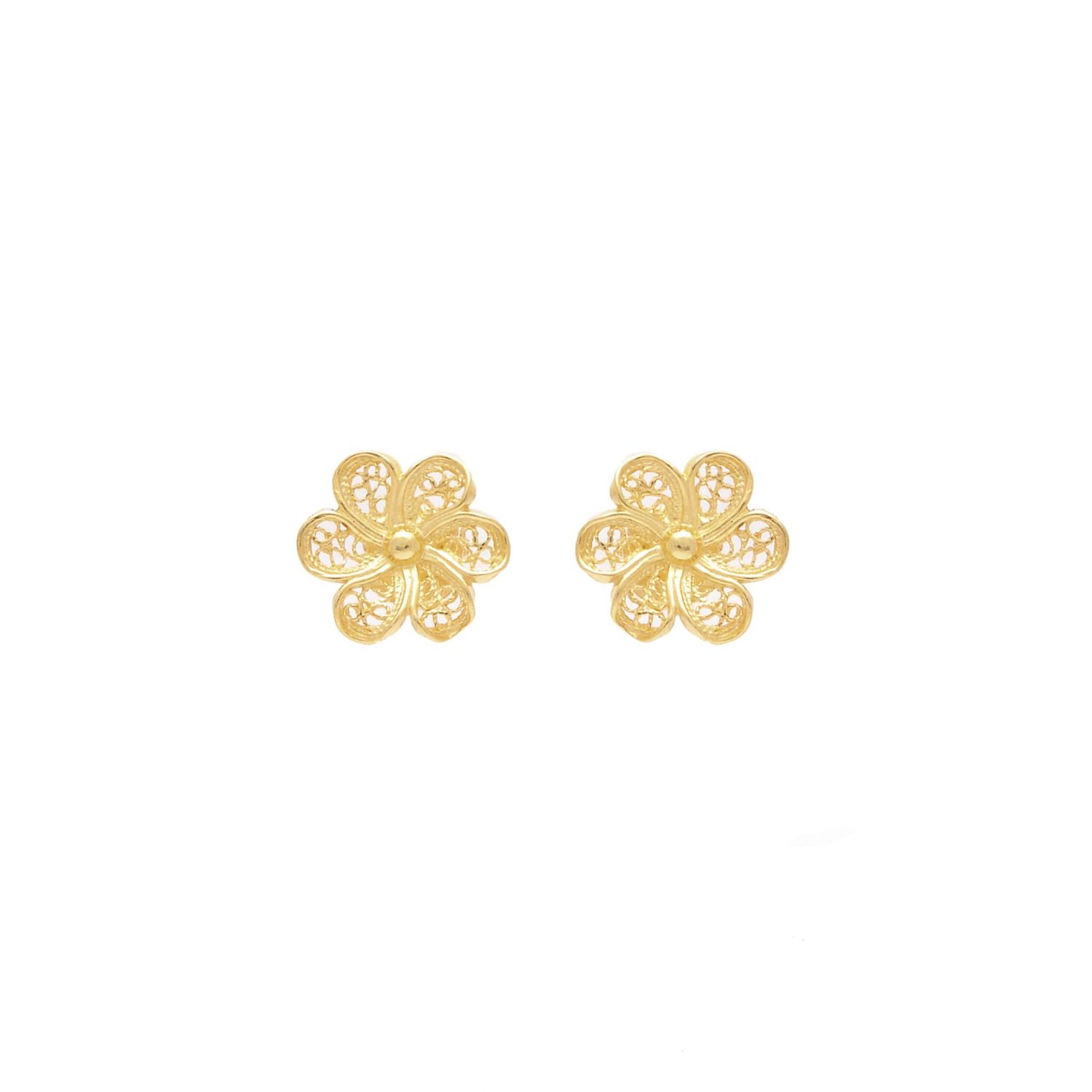 Earrings Flower in 19,2Kt Gold Earrings Flower in 19,2Kt Gold