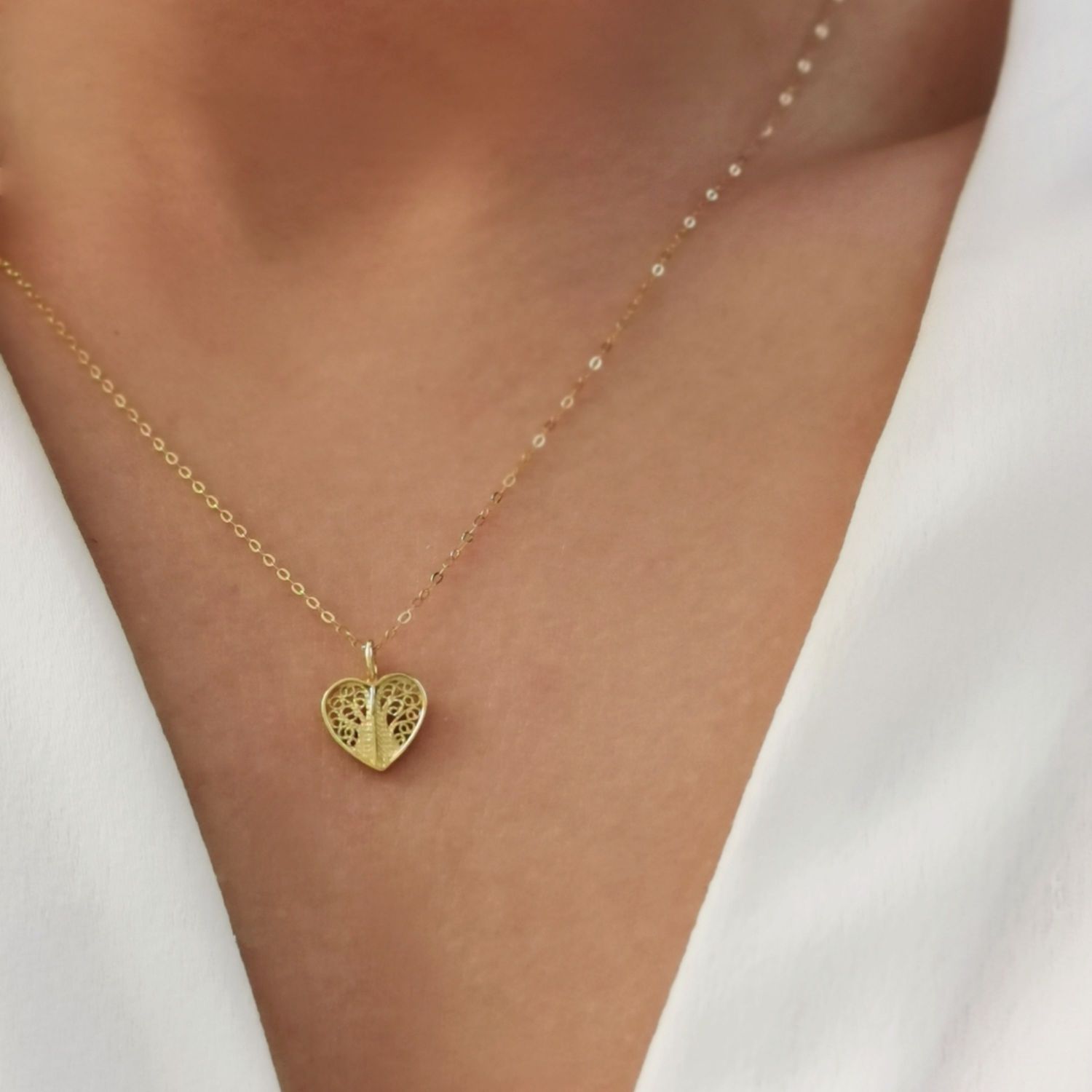 Colar Coração em ouro 19,2Kt Colar Coração em ouro 19,2Kt