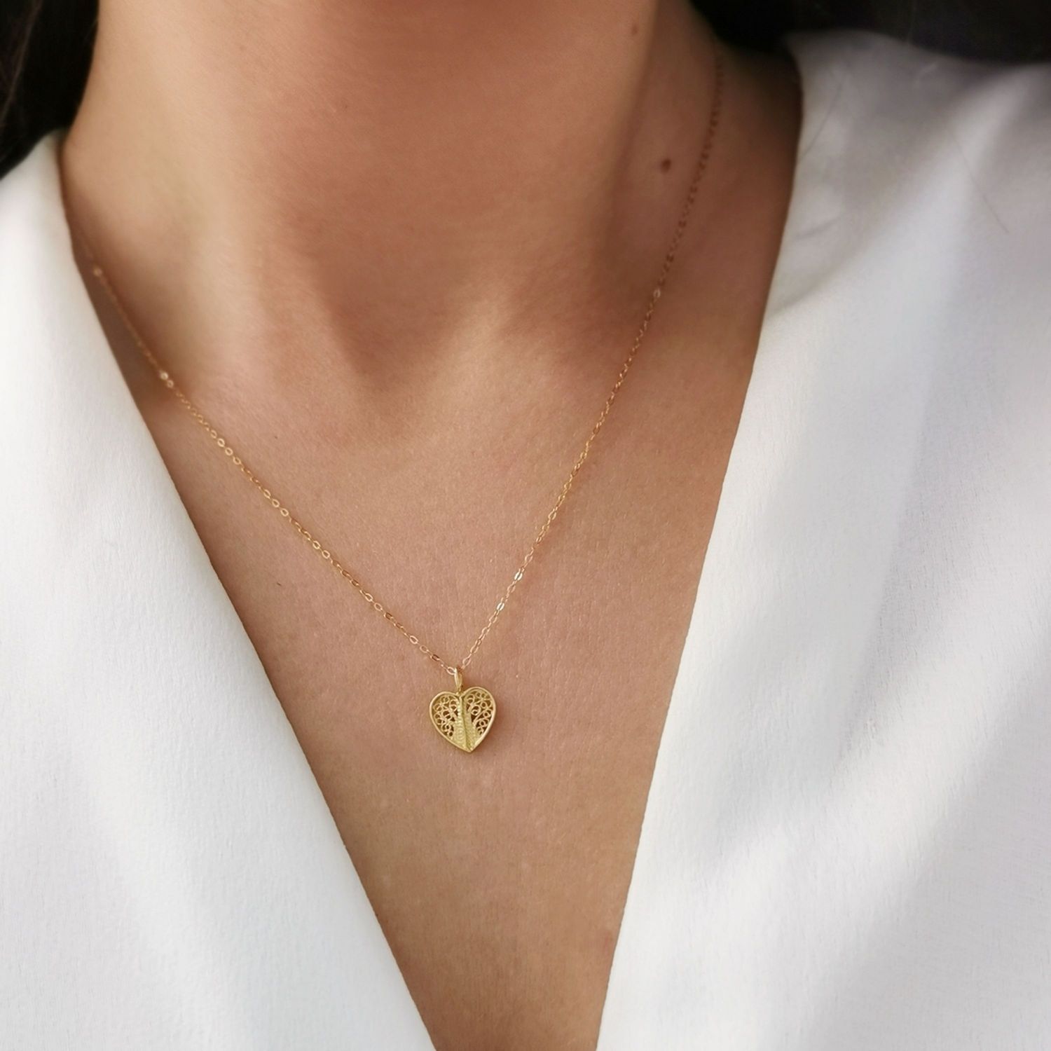 Colar Coração em ouro 19,2Kt Colar Coração em ouro 19,2Kt