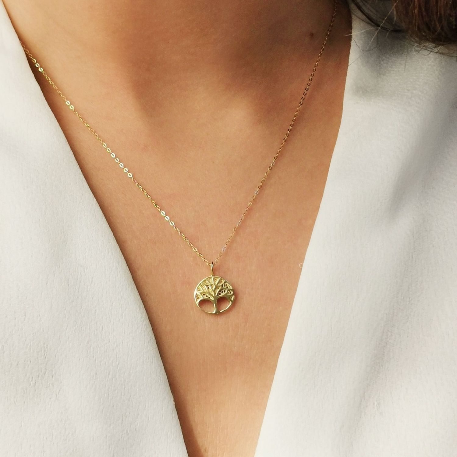 Necklace Tree of Life in 19,2Kt Gold Necklace Tree of Life in 19,2Kt Gold