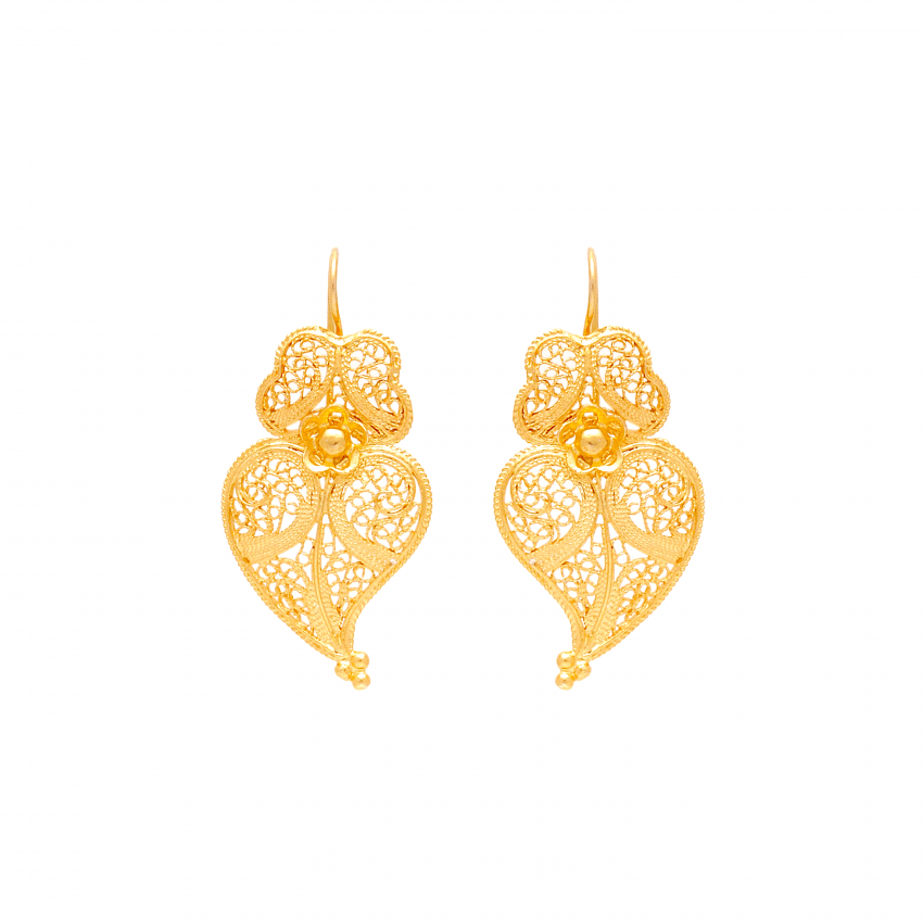 Earrings Heart Viana in 19,2Kt Gold