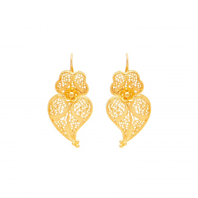 Earrings Heart Viana M in 19,2Kt Gold 