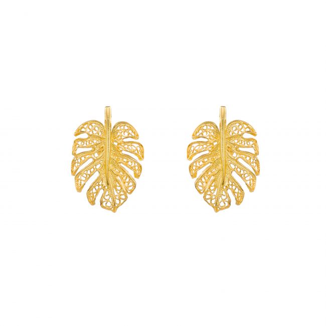 Set Monstera in Gold Plated Silver Set Monstera in Gold Plated Silver
