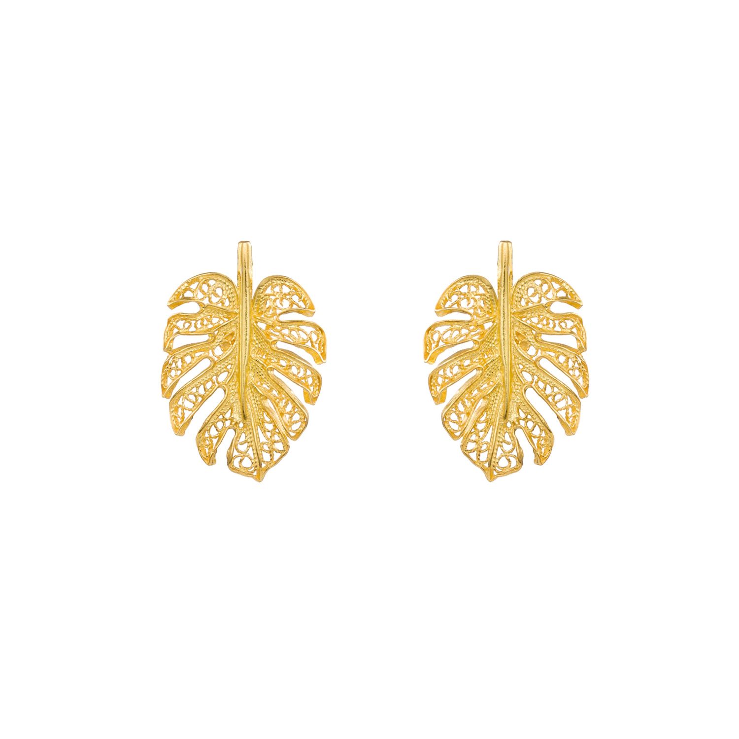 Set Monstera in Gold Plated Silver Set Monstera in Gold Plated Silver