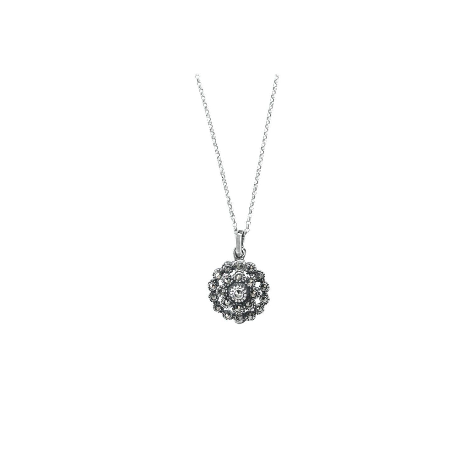 Conjunto Pinha Marcassites em Prata Conjunto Pinha Marcassites em Prata