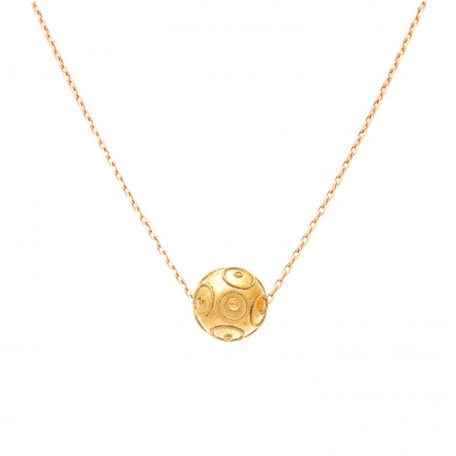 Necklace Viana's Conta 8mm in 9Kt Gold 