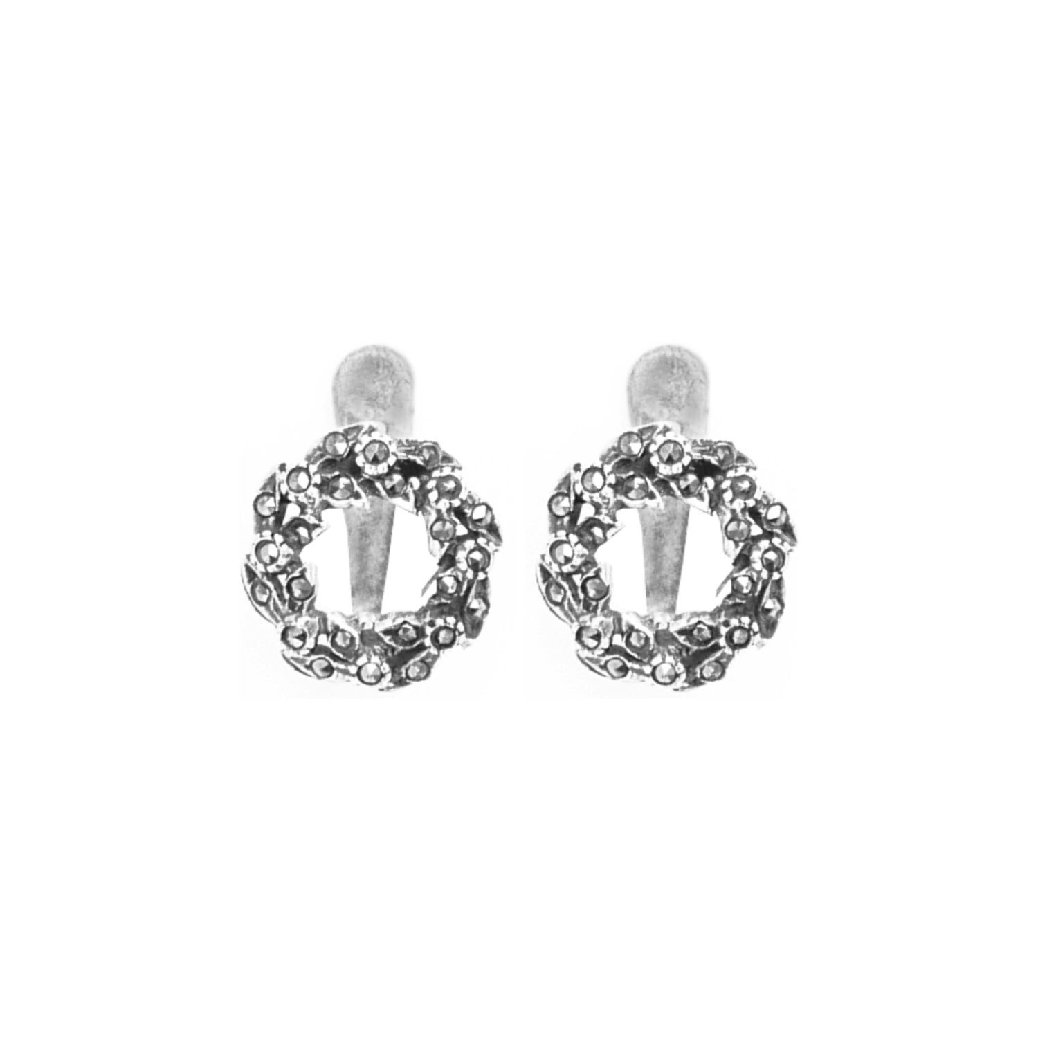 Set Crown Marcasites in Silver Set Crown Marcasites in Silver