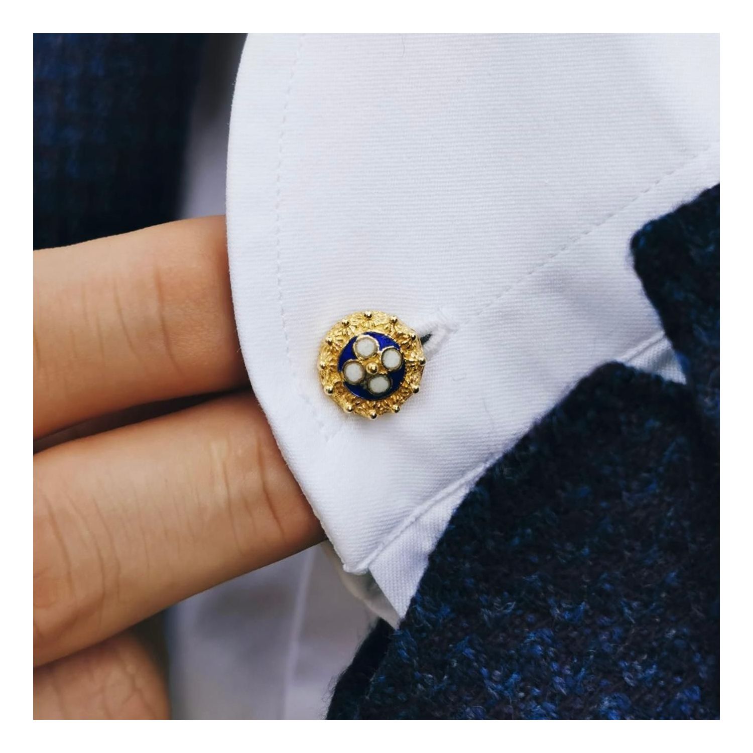 Cufflinks Caramujo in Gold Plated Silver Cufflinks Caramujo in Gold Plated Silver