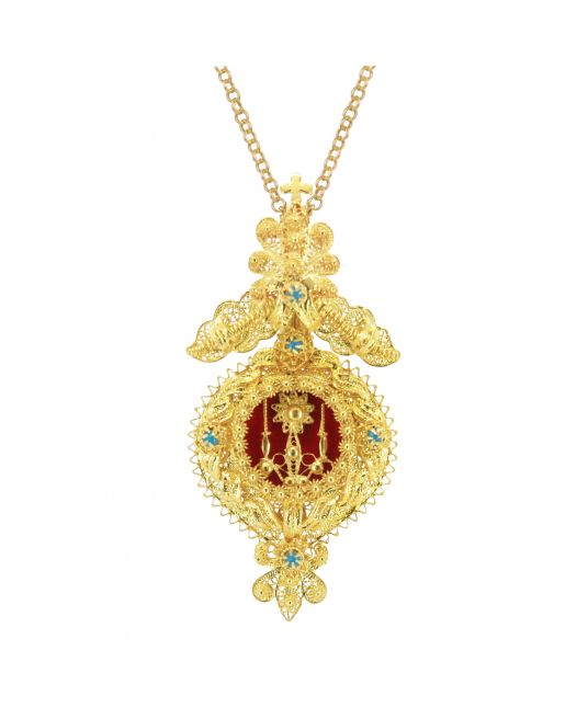 Necklace Shrine XL in Gold Plated Silver 
