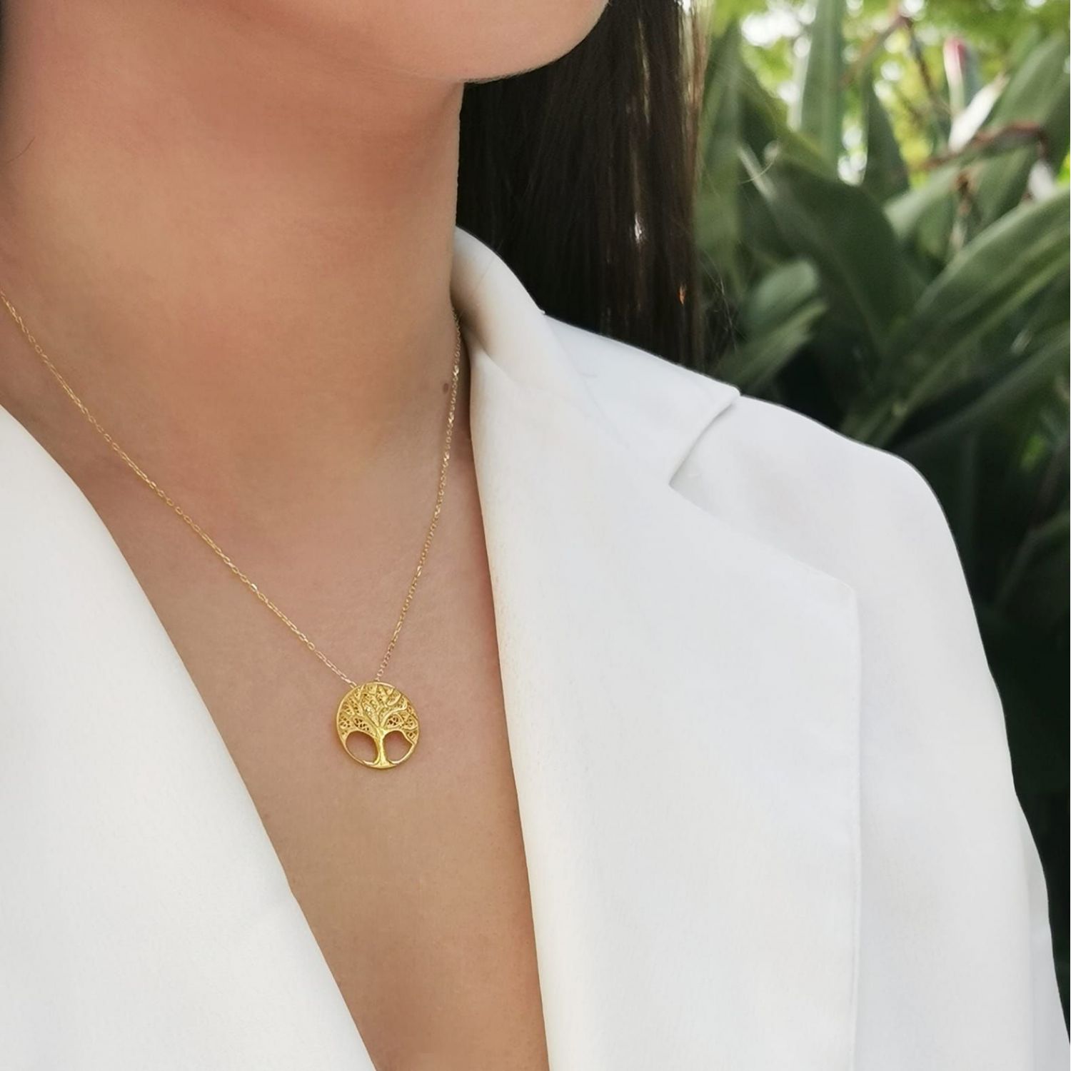 Necklace Tree of Life in Gold Plated Silver Necklace Tree of Life in Gold Plated Silver
