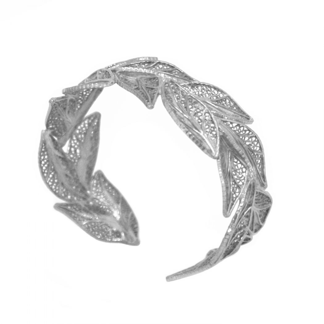 Bracelet Leaves in Silver 