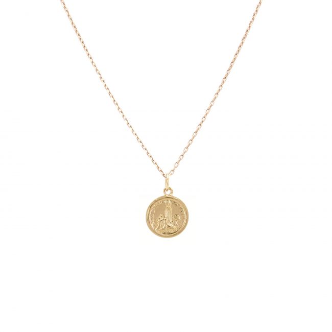 Necklace Our Lady of Fátima and Little Shepherds in 19,2Kt Gold 