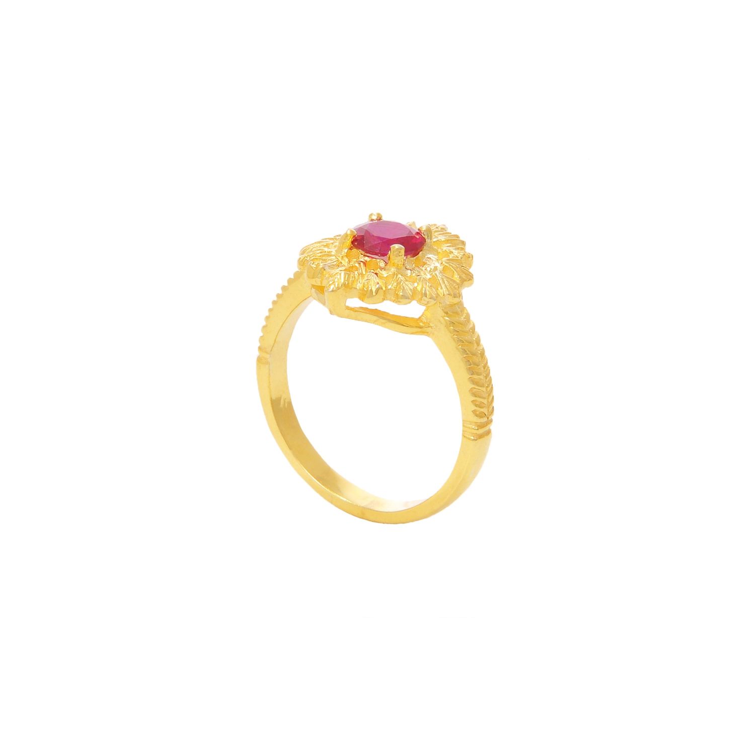 Ring Queen Ruby in Gold Plated Silver Ring Queen Ruby in Gold Plated Silver